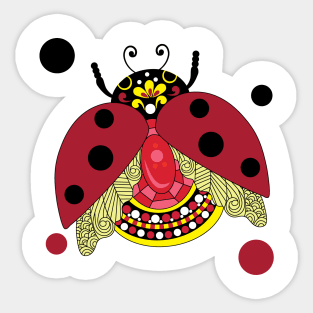 Lucky Ladybug Gemstone Sticker